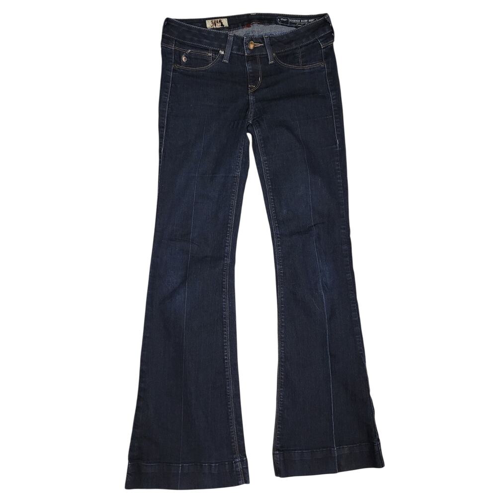 Sold Design Lab Womens Houston High Heel Bell Pull on Low-Rise Jeans Sz S EUC